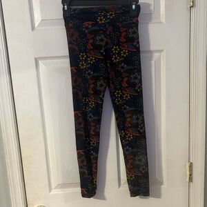 LuLaRoe Kids Leggings with Colorful Floral Design